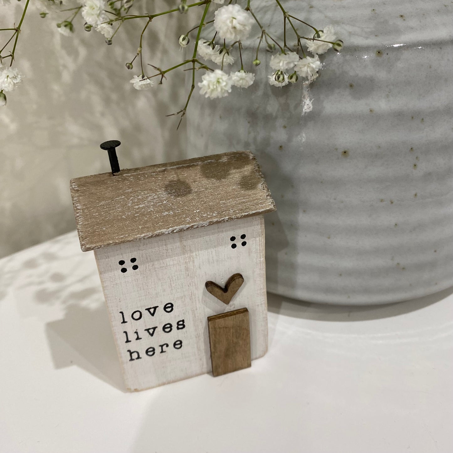 Love Lives Here Wooden House