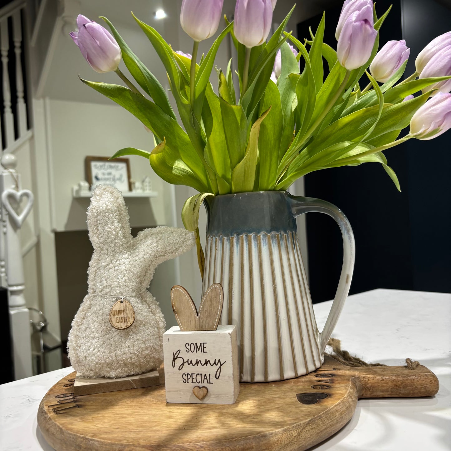 Rustic Wooden Bunny Ear Block - 3 designs