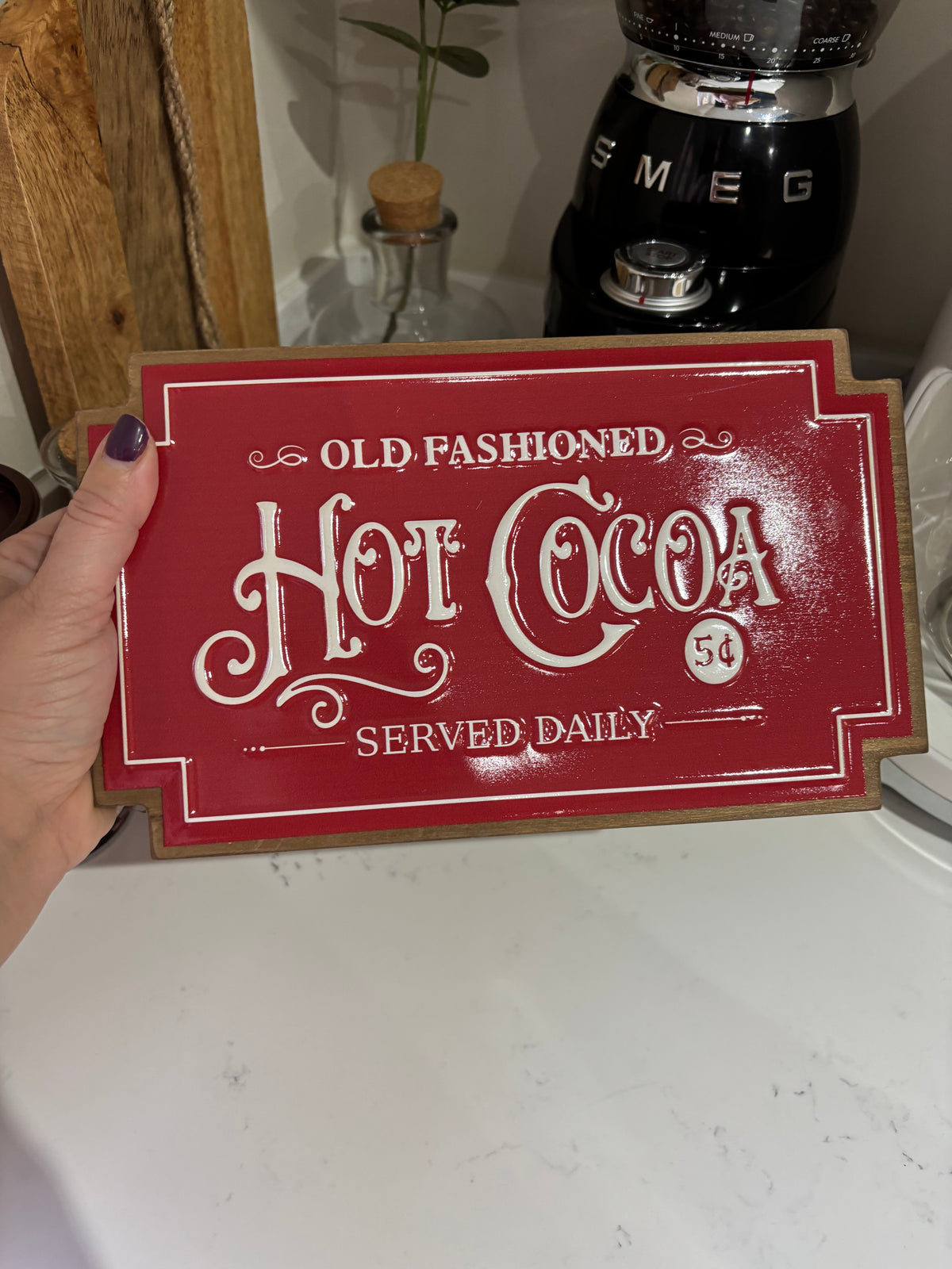 Hot Cocoa Served Daily Metal Sign