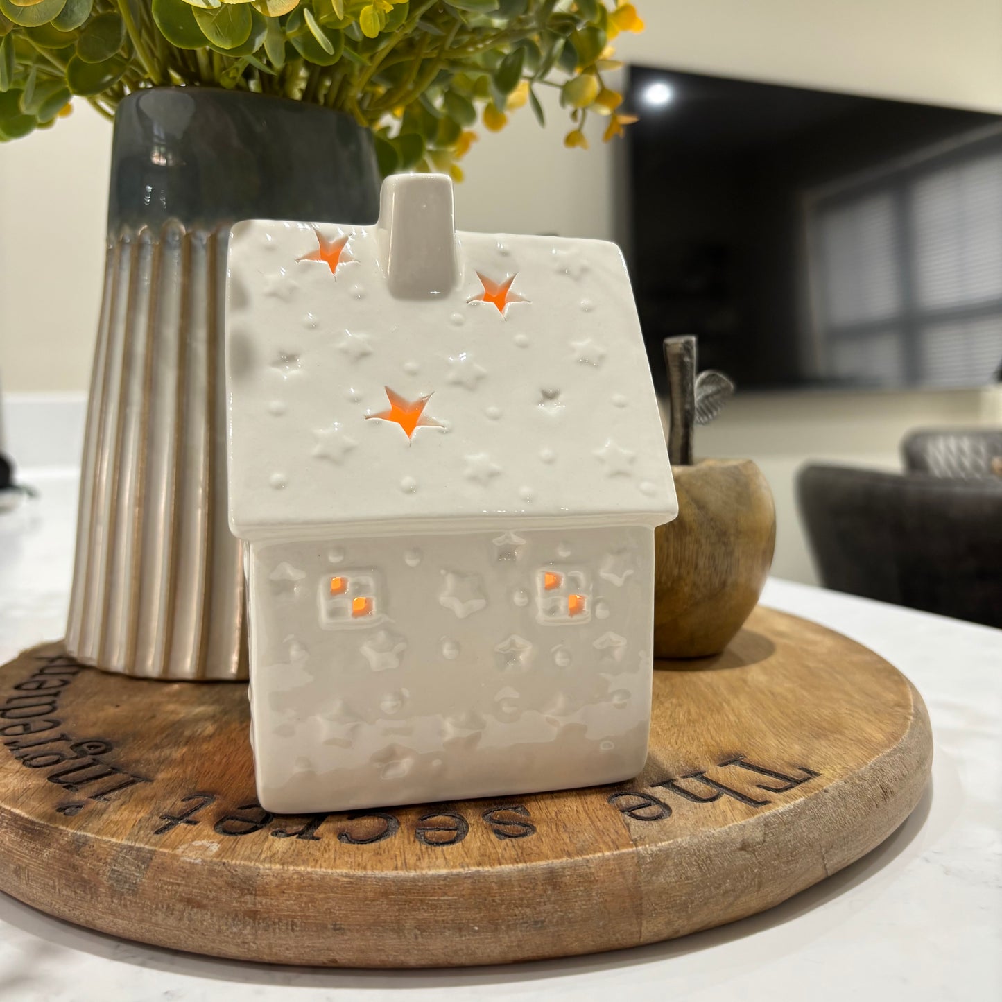 Porcelain House Candle Holder - Imperfect