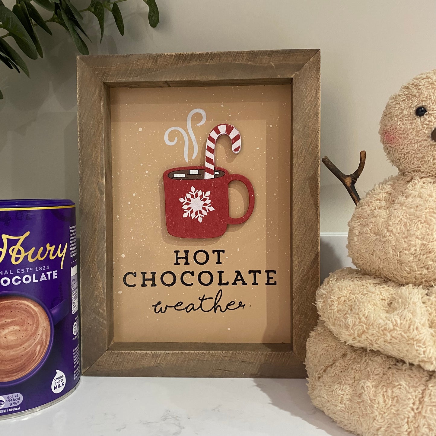 Hot Chocolate Weather Freestanding Plaque