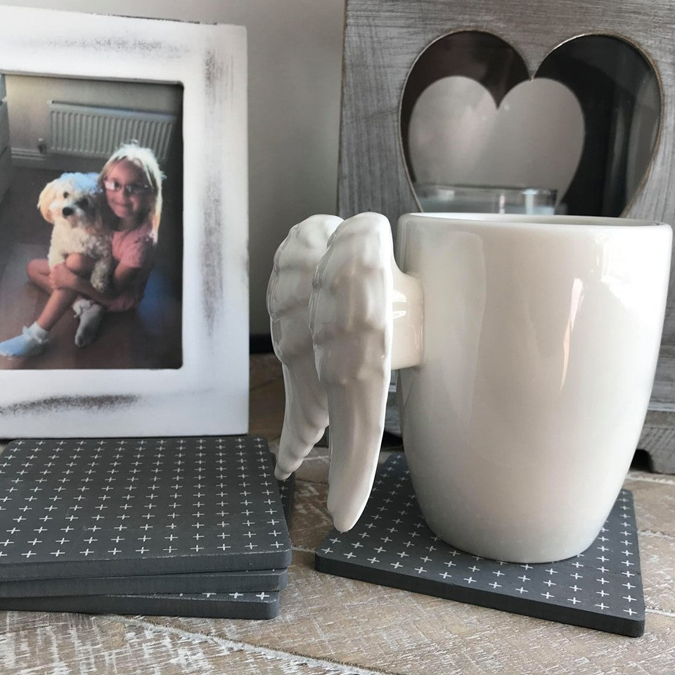 White Angel wing mug