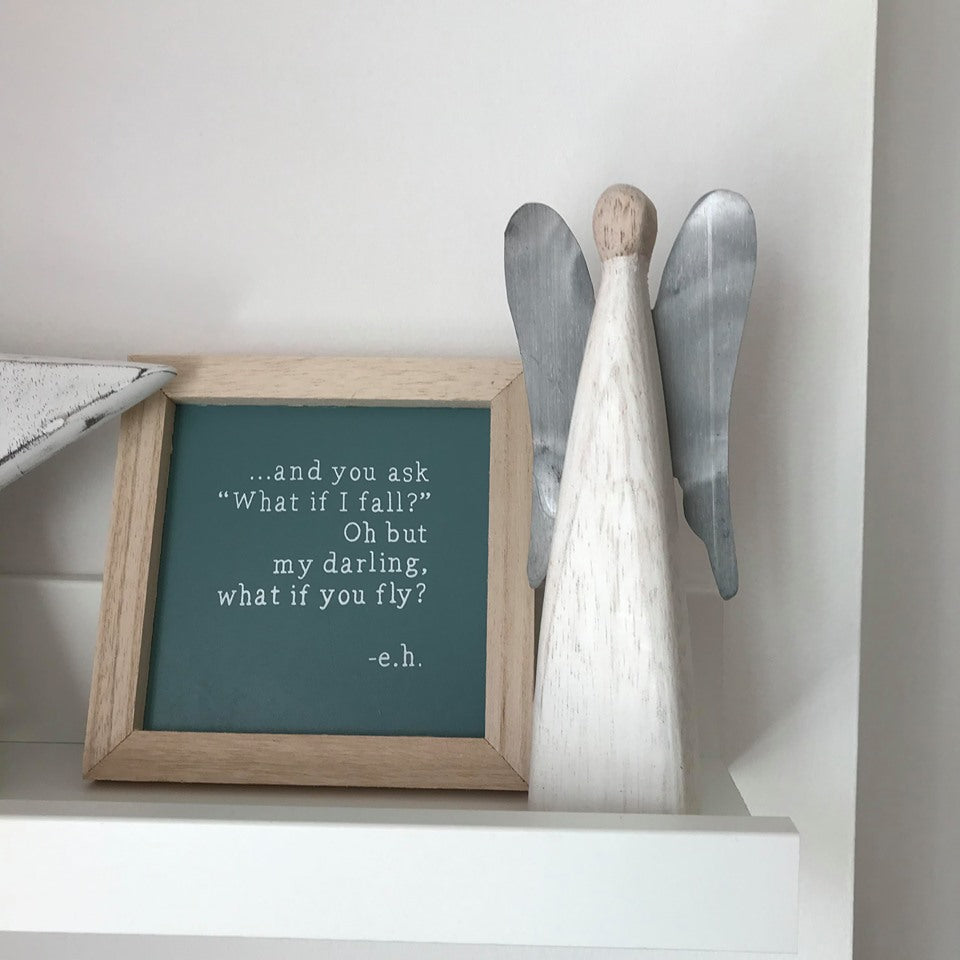 White Angel with Metal Wings - 3 sizes