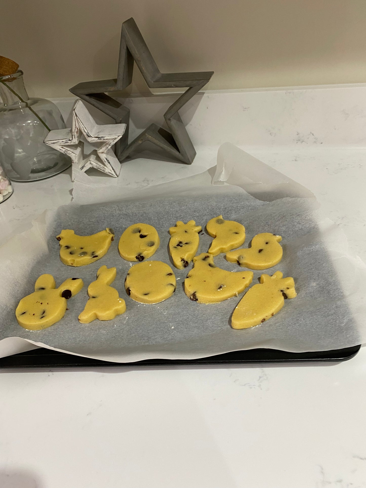 Biscuit Cutters in glass jar