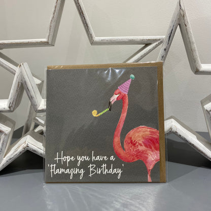 Flamazing Birthday Flamingo Birthday Card