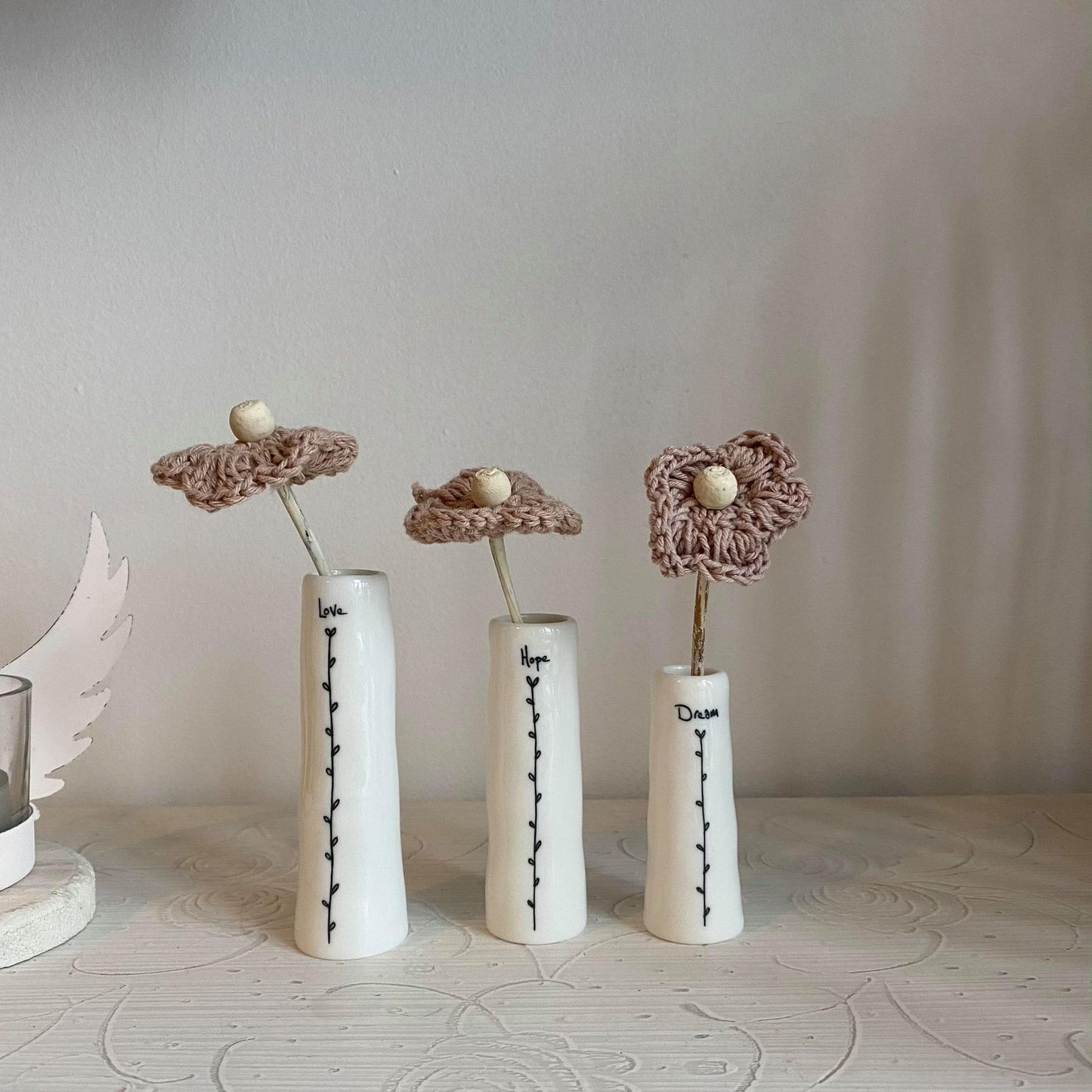 Trio of Bud Vases