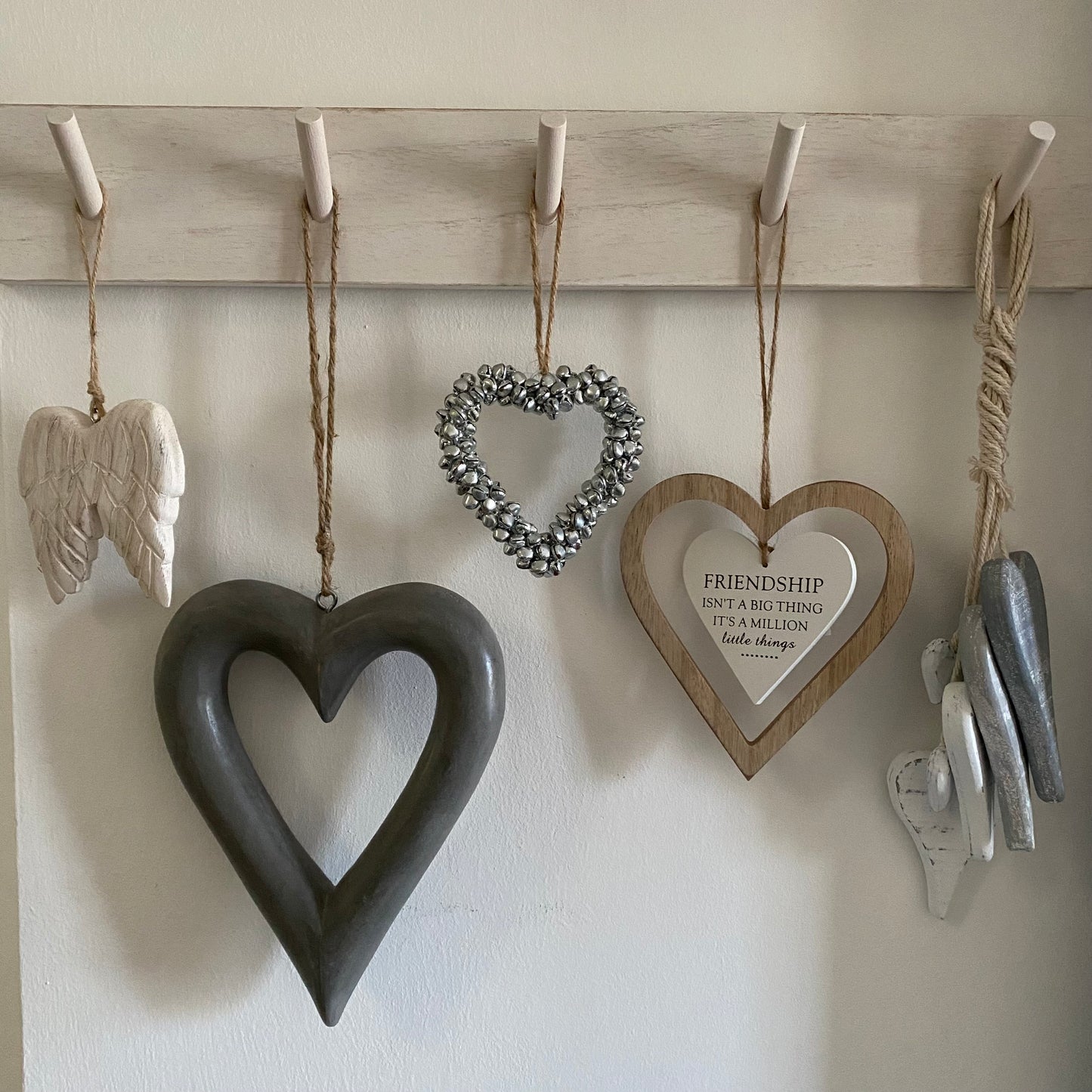 Friendship isn't a big thing hanging heart