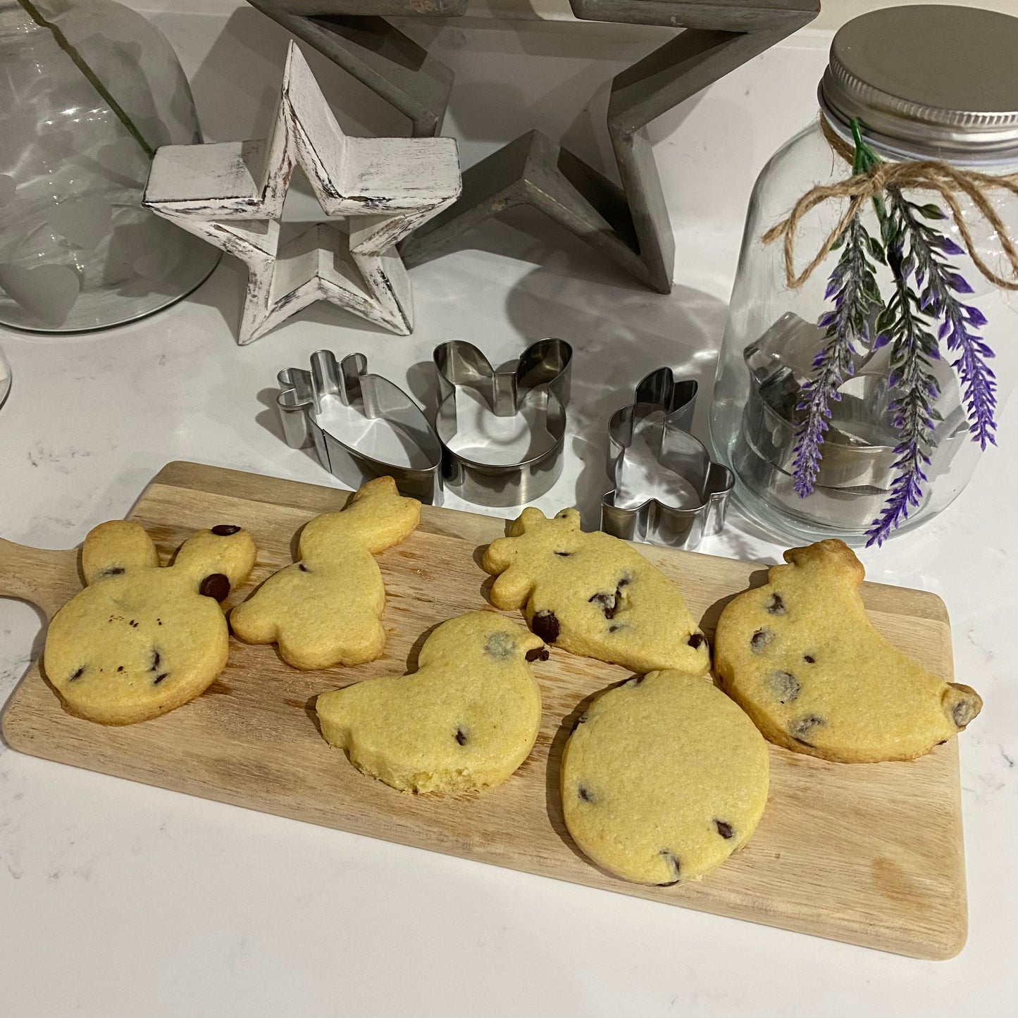 Biscuit Cutters in glass jar