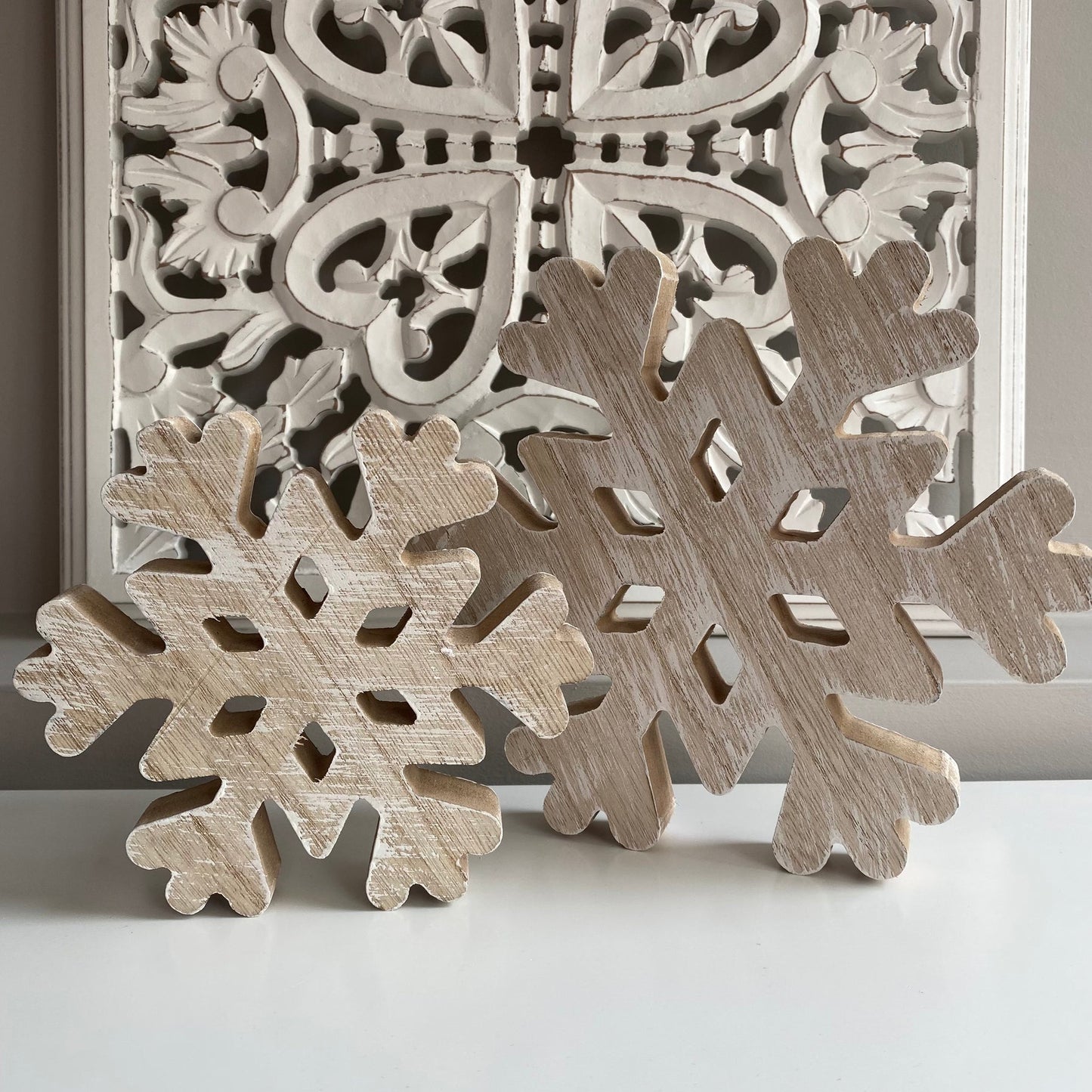 Wooden Cut Out Snowflakes