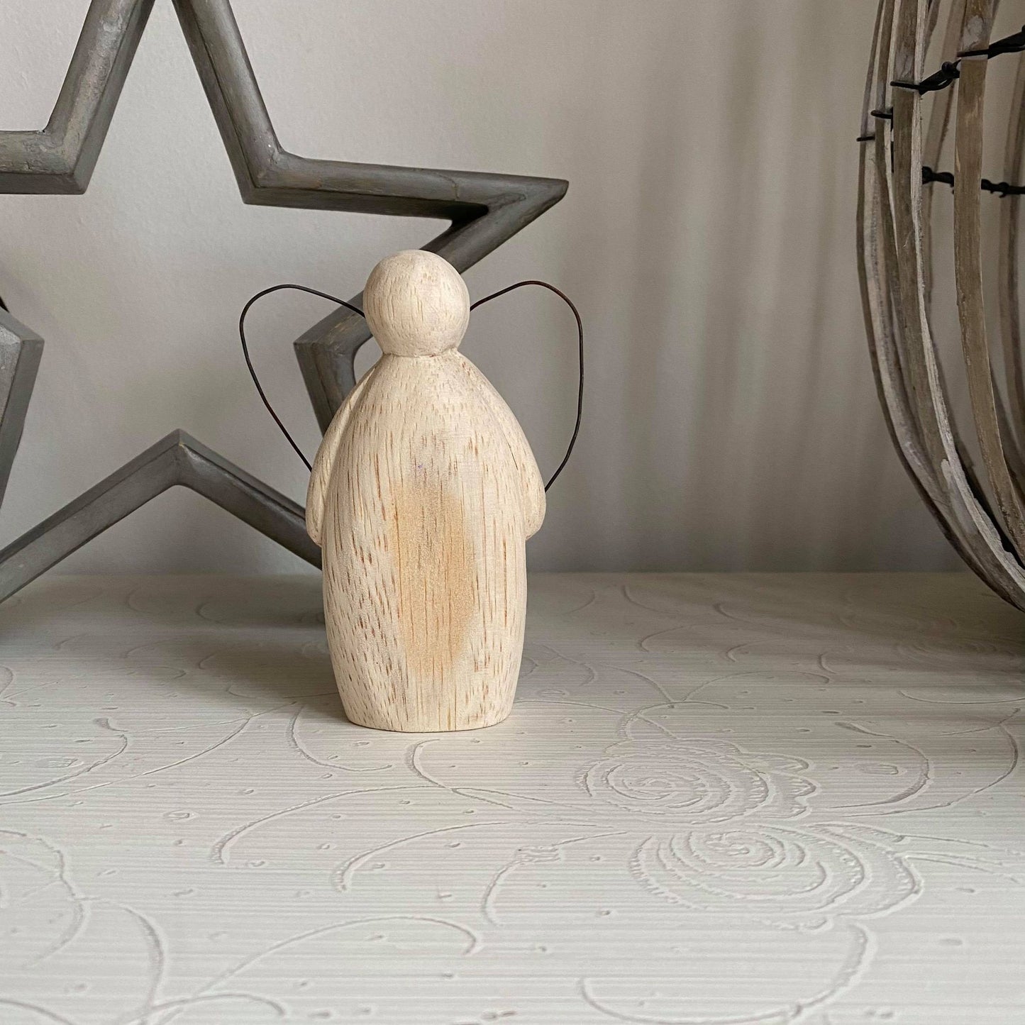 Natural Wooden Angels - Dotty and Dee