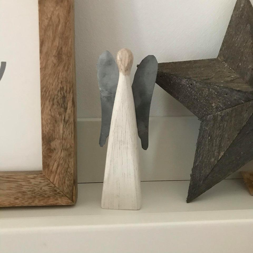 White Angel with Metal Wings - 3 sizes
