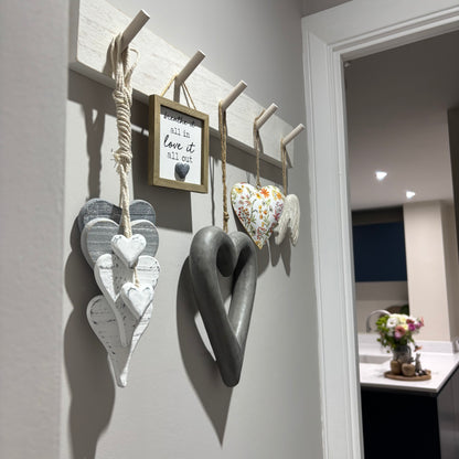 Hanging Floral Heart 10cm