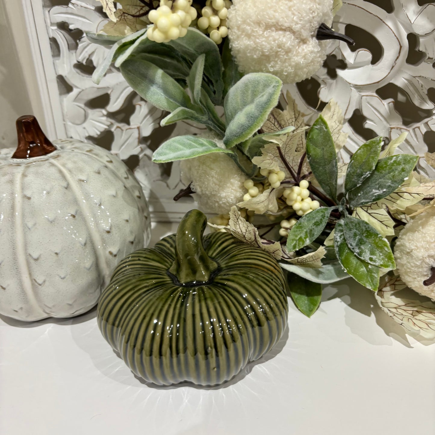 Green Glazed Pumpkin