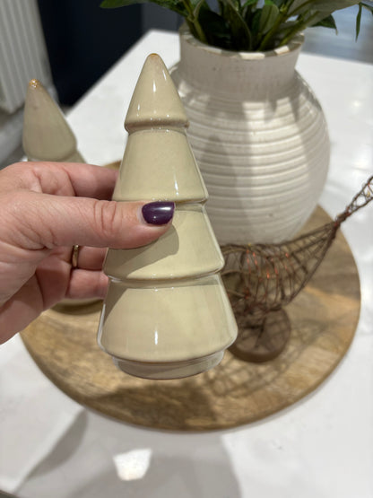 Natural Glazed Ceramic Christmas Tree Decoration