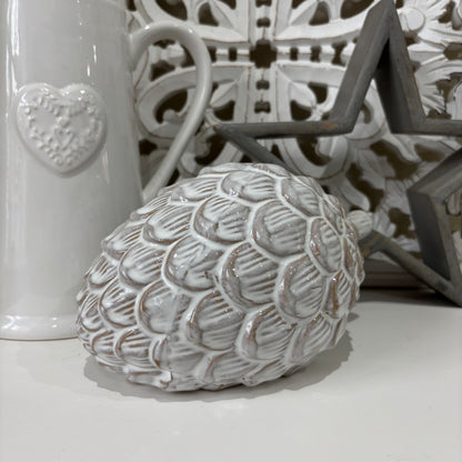 Ceramic White Reactive Glaze Pinecone