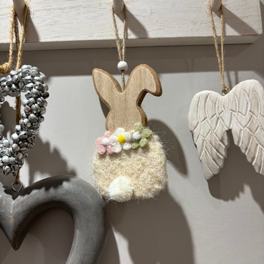 Felt Rabbit With Flower Decoration