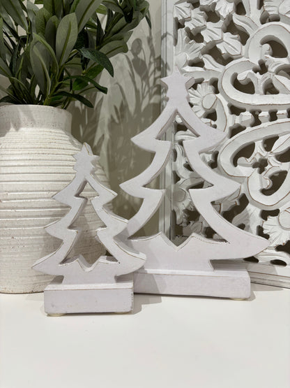 Whitewashed Freestanding Christmas Decoration - 2 sizes