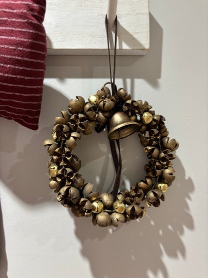 Mini Pinecone Christmas Wreath with Gold Bow