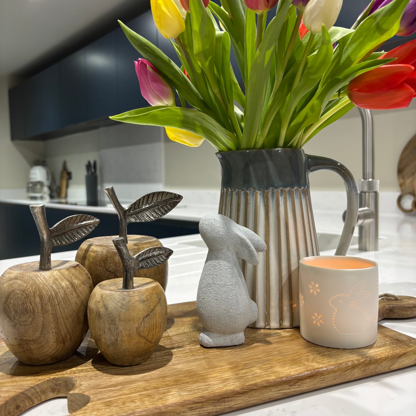 Rustic Standing Bunny Ornaments – Assorted Colours