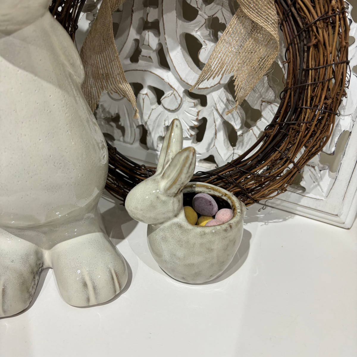 Ceramic Rabbit Tea Light Holder