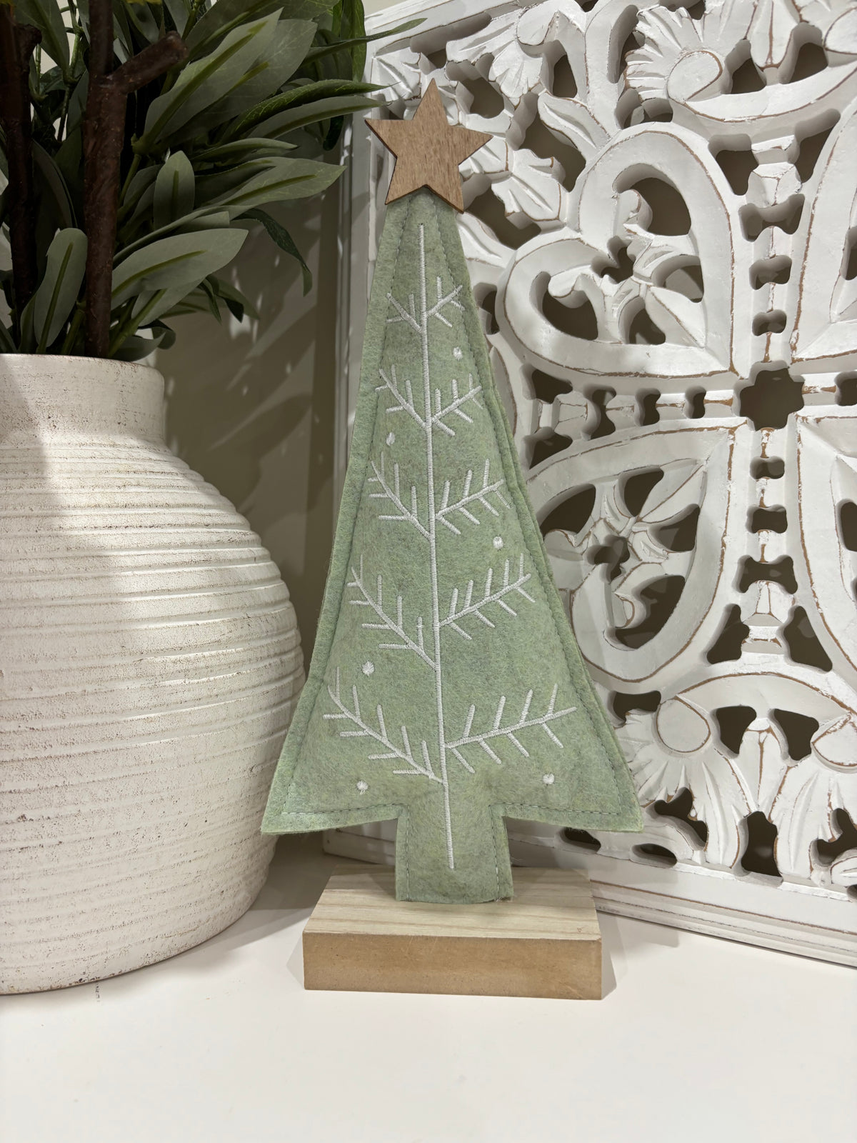 Pale Green Felt Christmas Tree