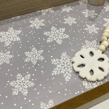 Load image into Gallery viewer, Beige Snowflake Pattern Wooden tray