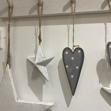 Load image into Gallery viewer, Grey Heart with Stars 13.5cm