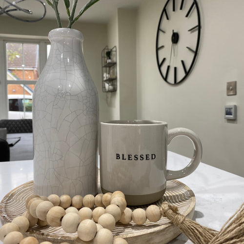 Blessed - Cream Glazed Ceramic Mug