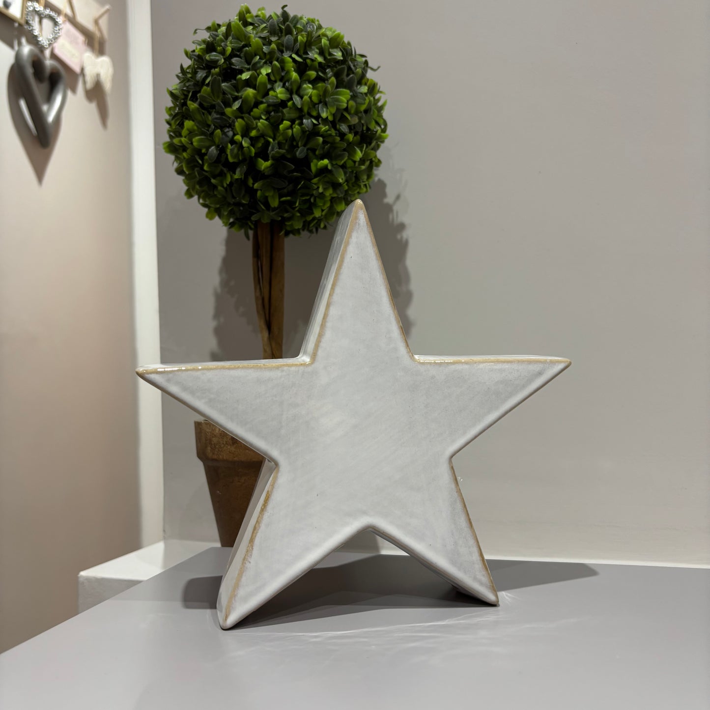 Ceramic Standing Star Decoration - 3 sizes