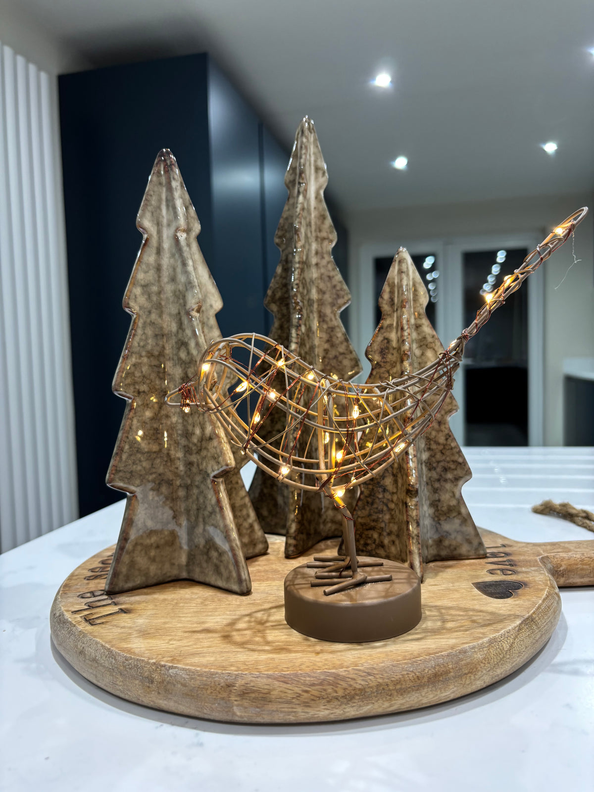 Brown Ceramic Christmas Tree Decoration