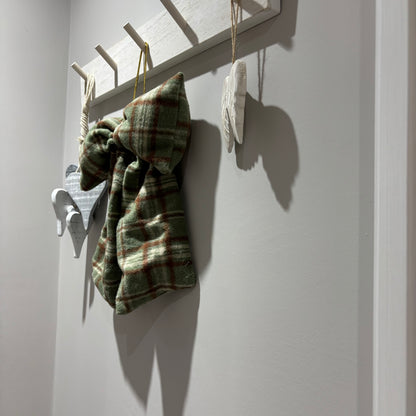 Green Tartan Hanging Bow Decoration