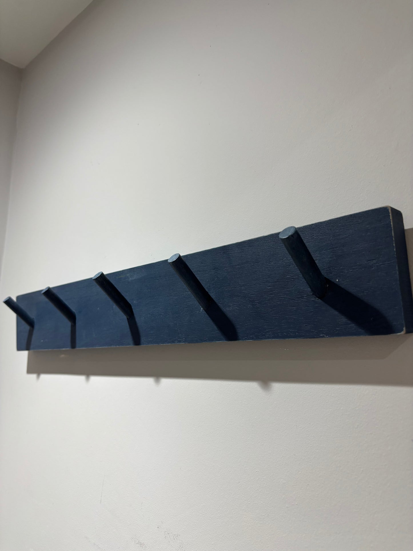 Navy Long Wood Peg Board