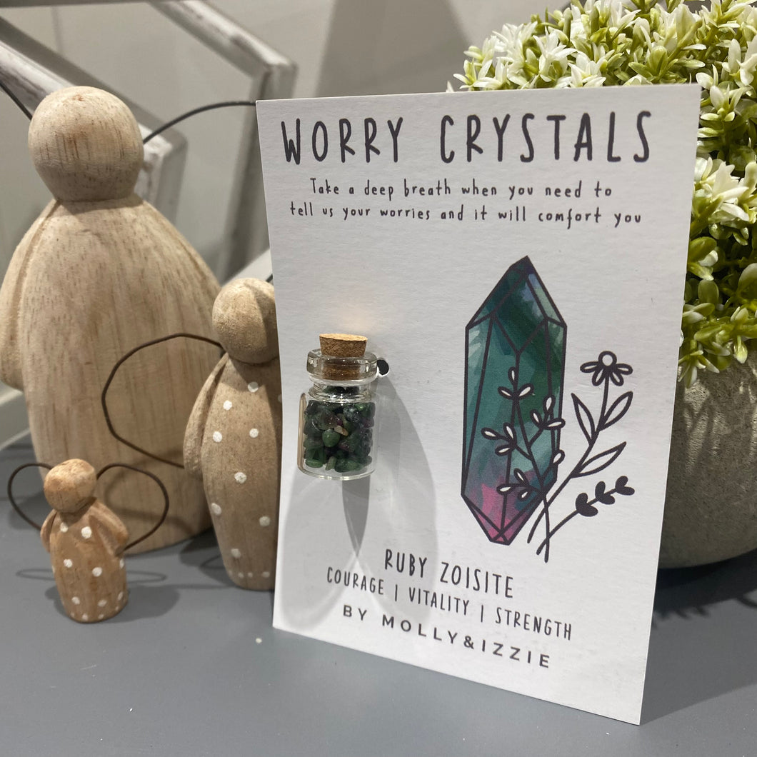 Worry Crystals - Ruby Zoisite
