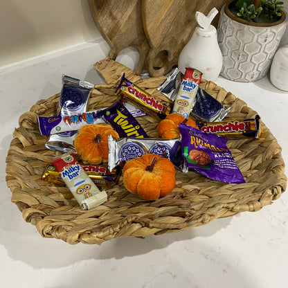 Shallow Raffia Pumpkin Bowl