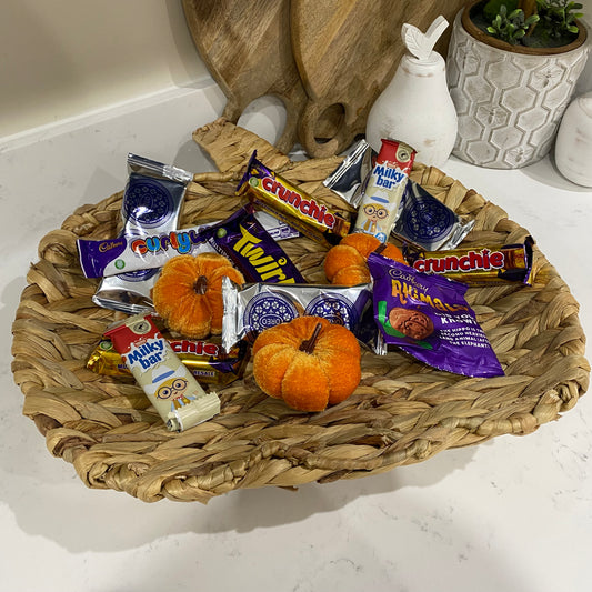 Shallow Raffia Pumpkin Bowl