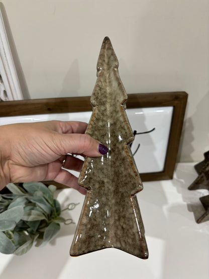 Brown Ceramic Christmas Tree Decoration