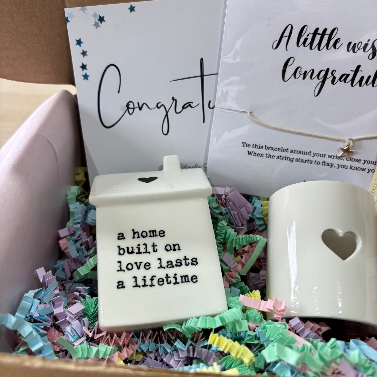 A home built on love congratulations gift box