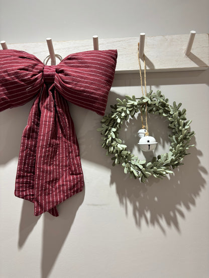 Large Fabric Bow Christmas Hanging Decoration – 40cm