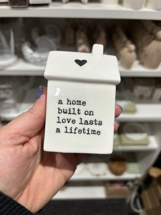 A home built on love porcelain house