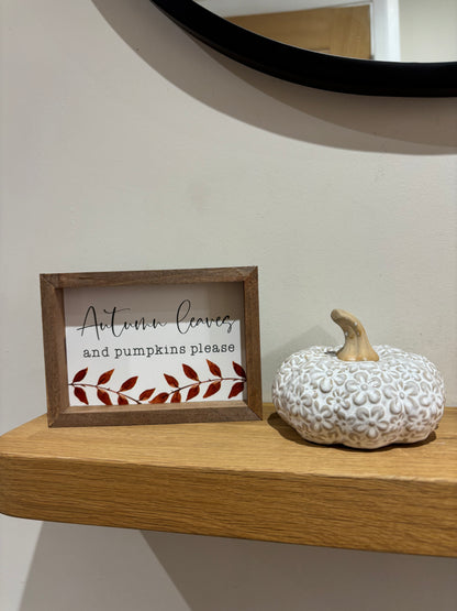 Floral pattern Ceramic pumpkin
