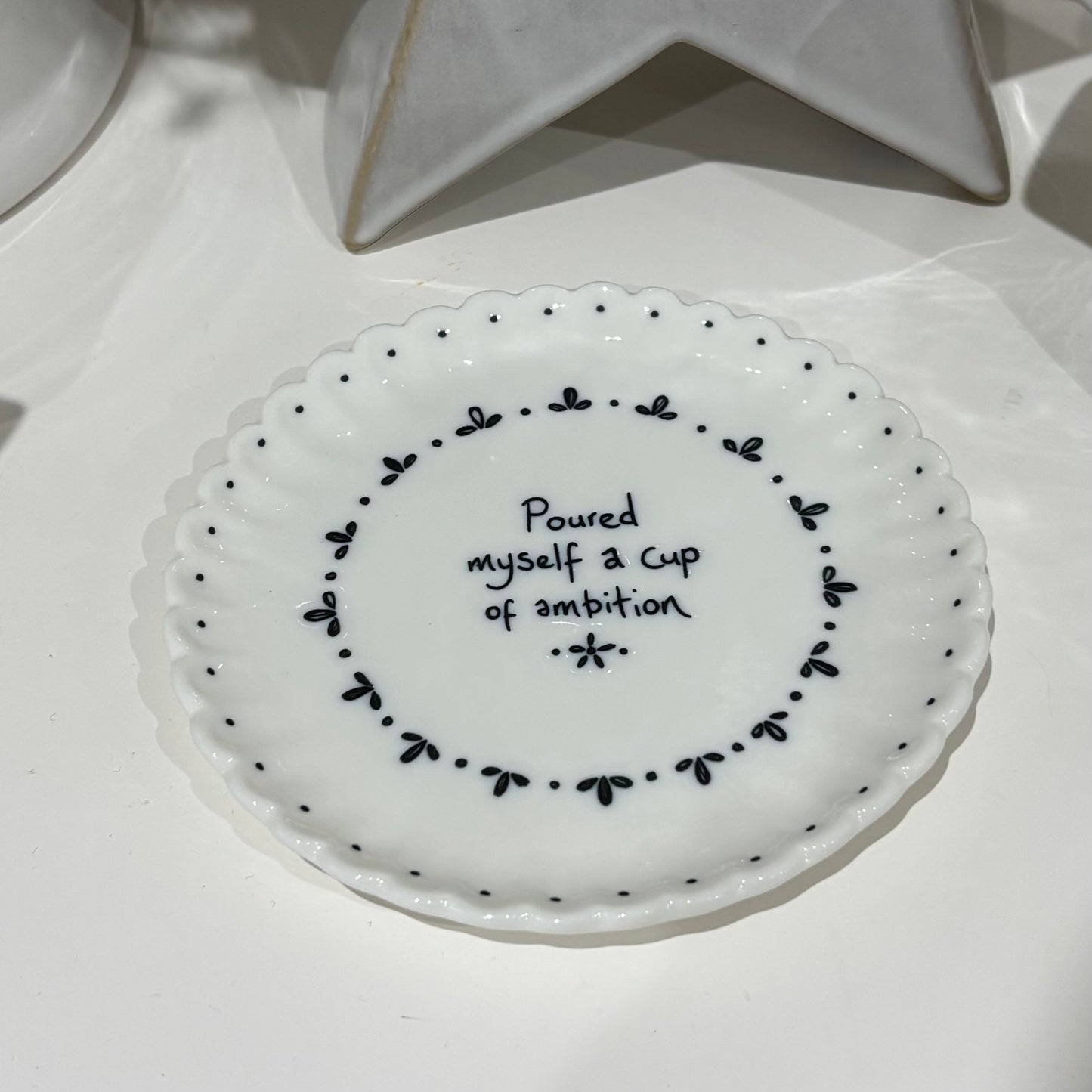 Scallop Coaster - Poured myself a cup of Ambition