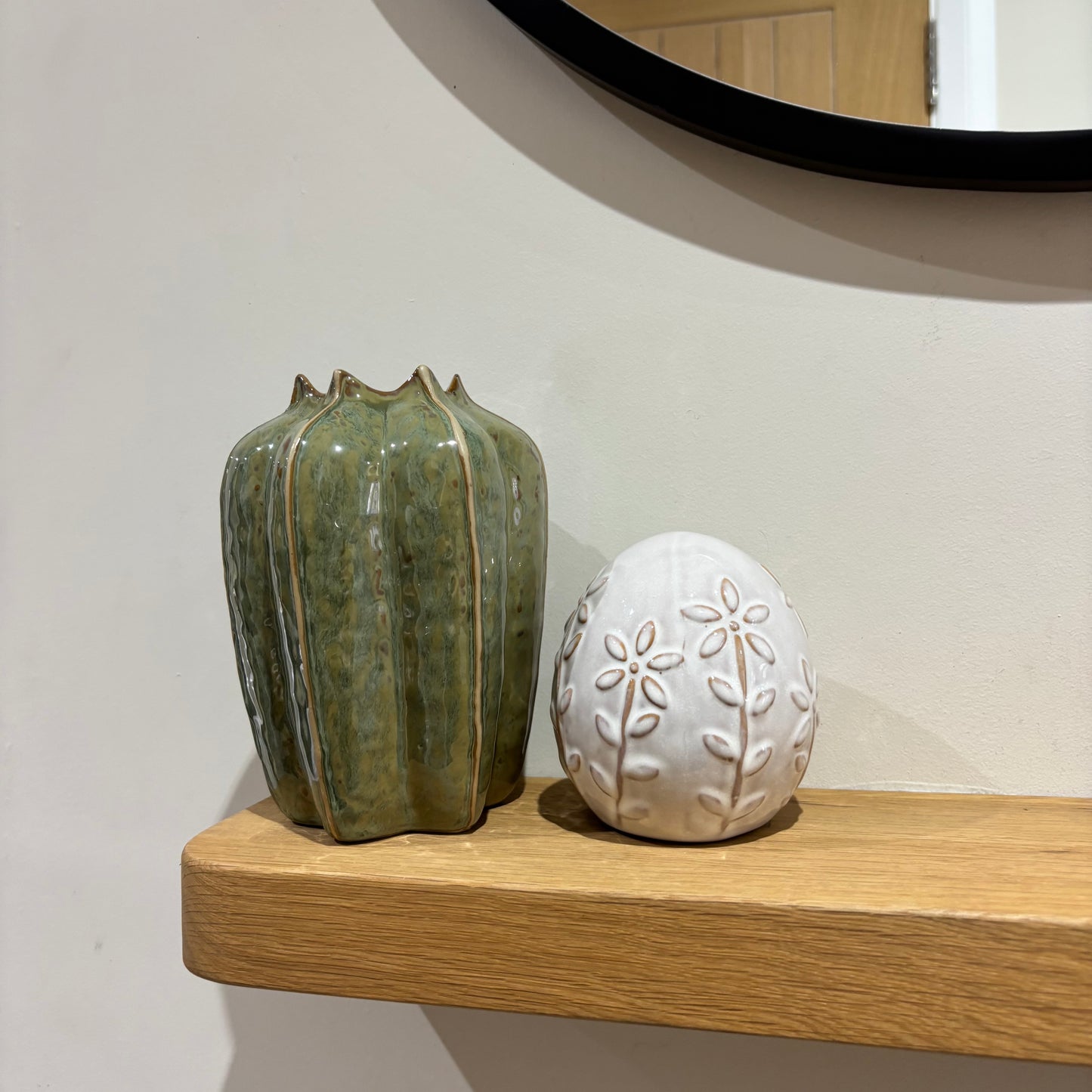 Green Seeded Pod Vases - 2 sizes