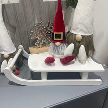 Load image into Gallery viewer, White Wooden Sleigh