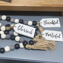 Load image into Gallery viewer, Grateful, Thankful, Blessed Beaded Tag Hanger - 3 styles