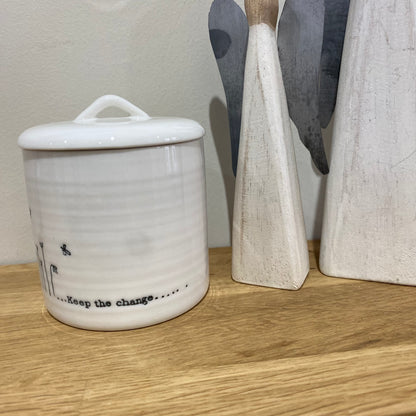 Keep the Change Porcelain Pot