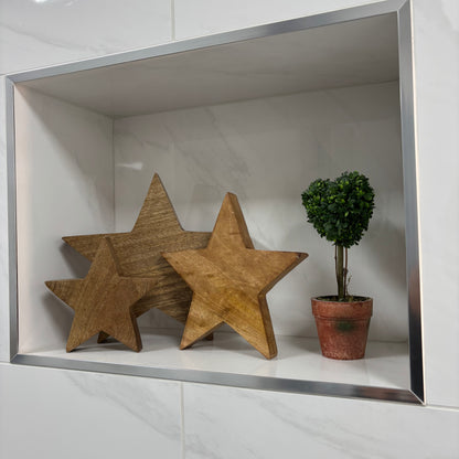 Mango wood star set - set of three