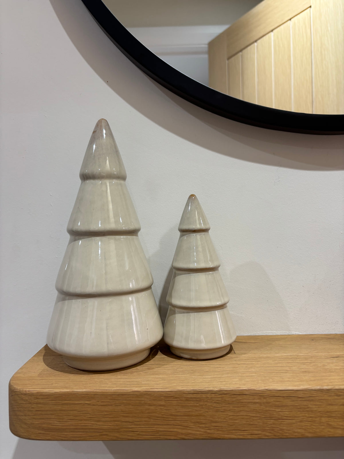Natural Glazed Ceramic Christmas Tree Decoration