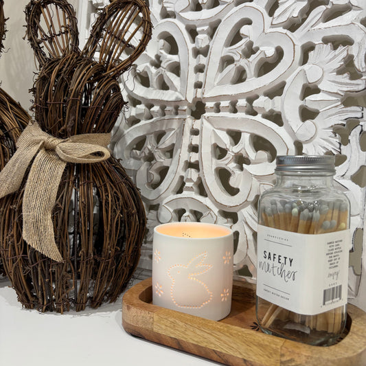 Rabbit cut out tealight holder