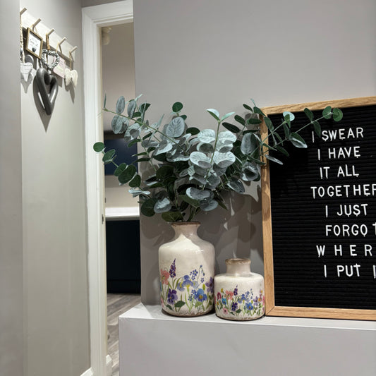 Glazed Floral Vase - 2 sizes