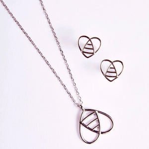 Bee Inspired Pendant Necklace - 3 finishes available